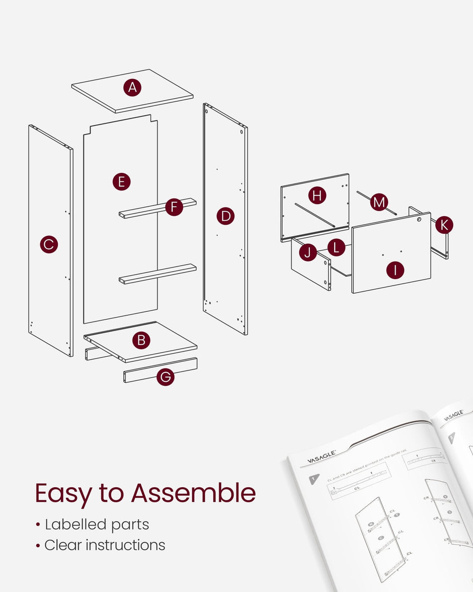 Filing Cabinet – Wood – Cloud White – 3 Lockable Drawers with Adjustable Hanging Rail