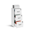 File Cabinet – Wood – Cloud White – Lockable with Adjustable Hanging Rail