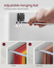 File Cabinet – Wood – Cloud White – Lockable with Adjustable Hanging Rail