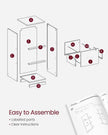 File Cabinet – Wood – Cloud White – Lockable with Adjustable Hanging Rail