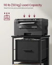 Filing Cabinet – Wood – Ebony Black and Ink Black – 2 Drawers for A4 and Letter-Size Files