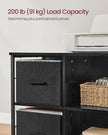 Filing Cabinet – Wood – Brown – 2 Drawers with Shelf and Printer Stand