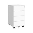 Lockable Mobile File Cabinet – Wood – Ink Black – 4 Drawers, Pre-Assembled