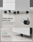 Lockable Mobile File Cabinet – Wood – Cloud White – 4 Drawers