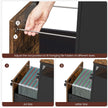 Filing Cabinet – Steel – Rustic Brown and Black – 2 Lockable Drawers with Castors and Open Shelf