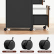 Filing Cabinet – Steel – Rustic Brown and Black – 2 Lockable Drawers with Castors and Open Shelf