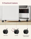 Filing Cabinet – Steel – Cloud White – 2 Lockable Drawers, Open Shelf, Mobile Design