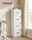 Filing Cabinet – Wood – Cloud White – Lockable with Adjustable Hanging Rail