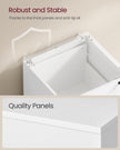 Filing Cabinet – Wood – Cloud White – Lockable with Adjustable Hanging Rail