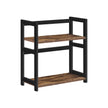 2-Tier Countertop Spice Rack – Bamboo – Rustic Brown and Black – Desktop Organizer for Kitchen and Dining Room