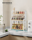 3-Tier Countertop Spice Rack – Bamboo – Natural Oak – Desktop Organiser for Kitchen and Office