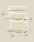 3-Tier Countertop Spice Rack – Bamboo – Natural Oak – Desktop Organiser for Kitchen and Office
