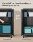Multipurpose Steel File Cabinet – Steel – Ink Black – Lockable with Shelves