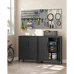 Multipurpose Cabinet – Steel – Black – Lockable with Shelves