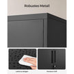 Multipurpose Cabinet – Steel – Black – Lockable with Shelves