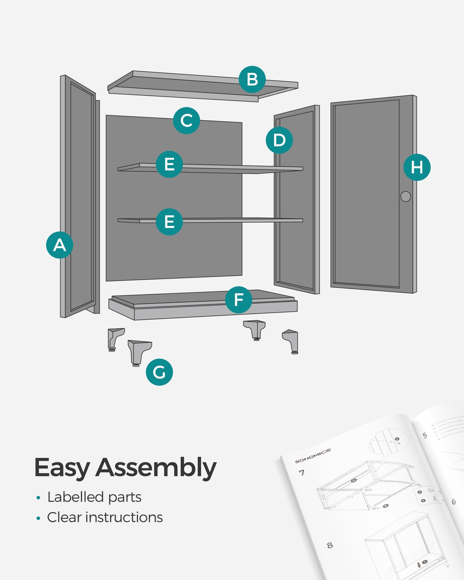 Office Cabinet – Steel – Black – Lockable with Deep Storage and Shelves