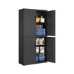 Metal Storage Cabinet – Steel – Black – Lockable with Shelves