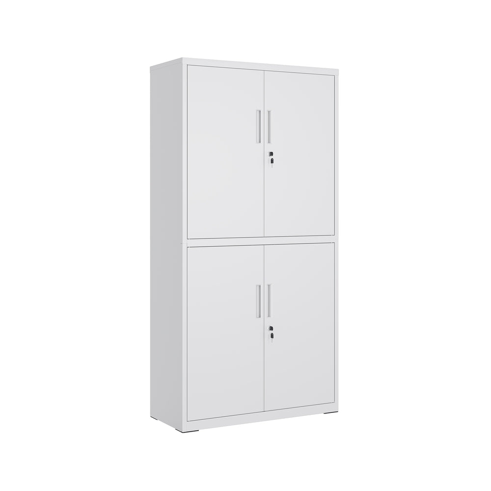 Metal Storage Cabinet – Steel – Black – Lockable with Shelves