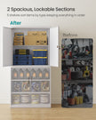 Metal Storage Cabinet – Steel – Black – Lockable with Shelves