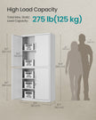 Metal Storage Cabinet – Steel – Black – Lockable with Shelves