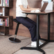 Standing Stool – Aluminum – Black – Adjustable Height 55-70 cm, No Assembly Required