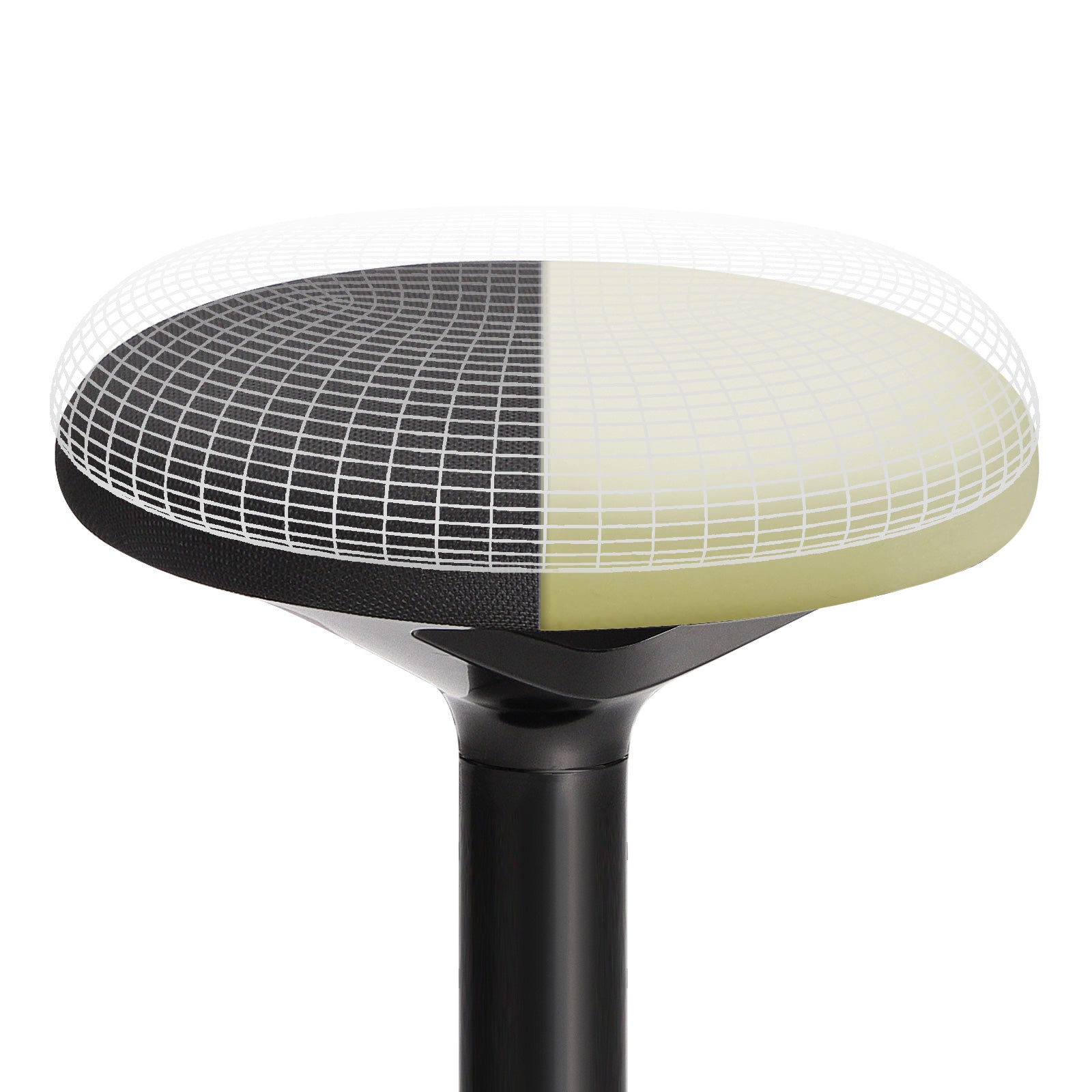 Standing Stool – Aluminum – Black – Adjustable Height 55-70 cm, No Assembly Required