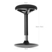 Standing Stool – Aluminum – Black – Adjustable Height 55-70 cm, No Assembly Required