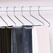 Metal Open End Trousers Hangers – Non-Slip Coating – Grey – Space Saving – 38cm Wide