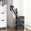 Umbrella Stand – Metal – Anthracite Grey – Rectangular with Water Tray and 4 Hooks