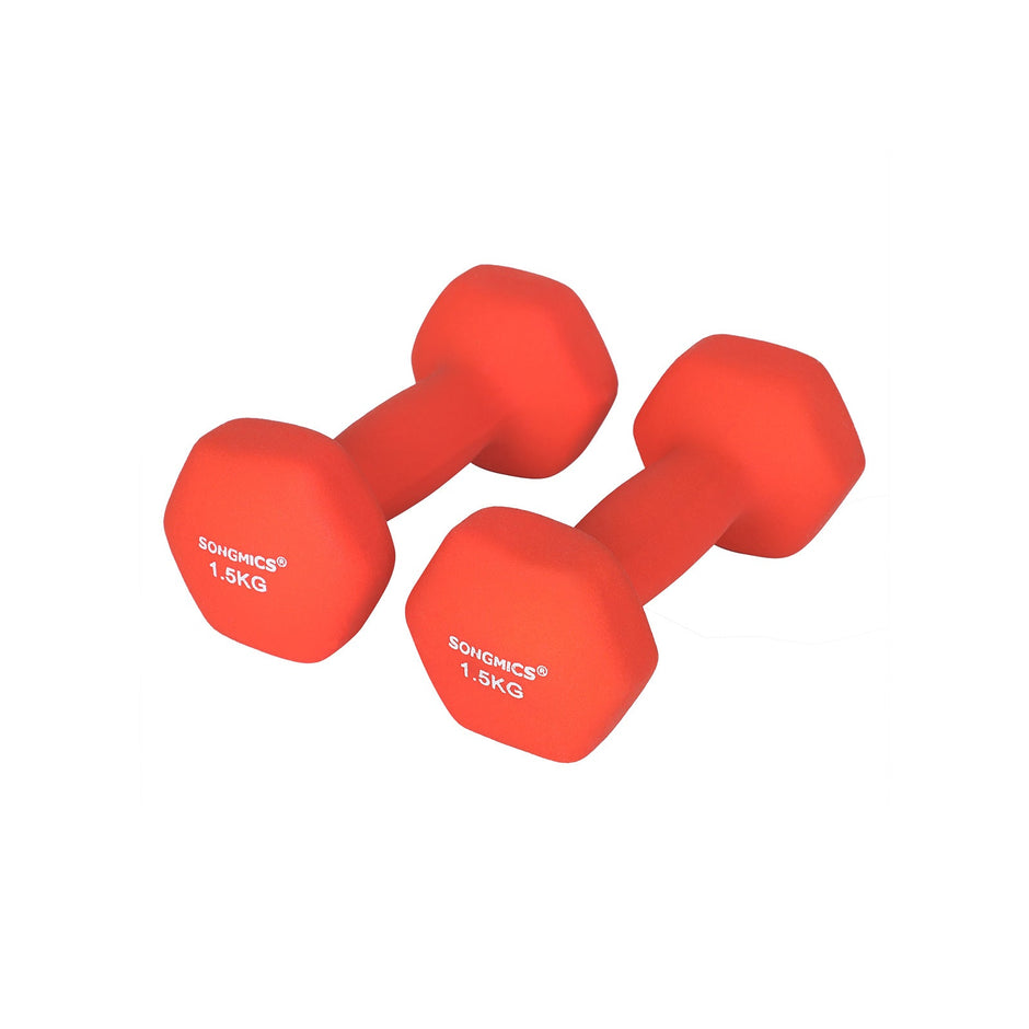 Dumbbell Set – Vinyl – Orange – 2 x 1.5 kg