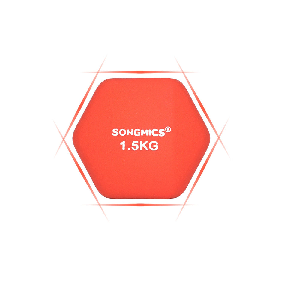 Dumbbell Set – Vinyl – Orange – 2 x 1.5 kg