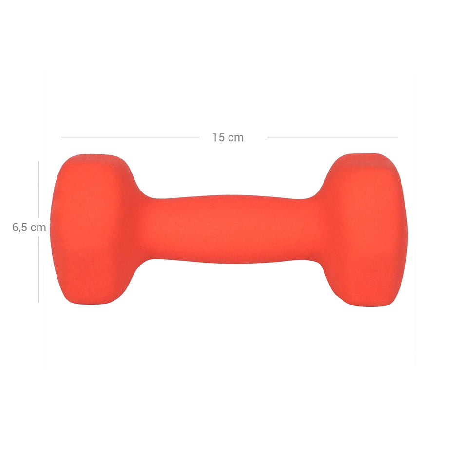 Dumbbell Set – Vinyl – Orange – 2 x 1.5 kg