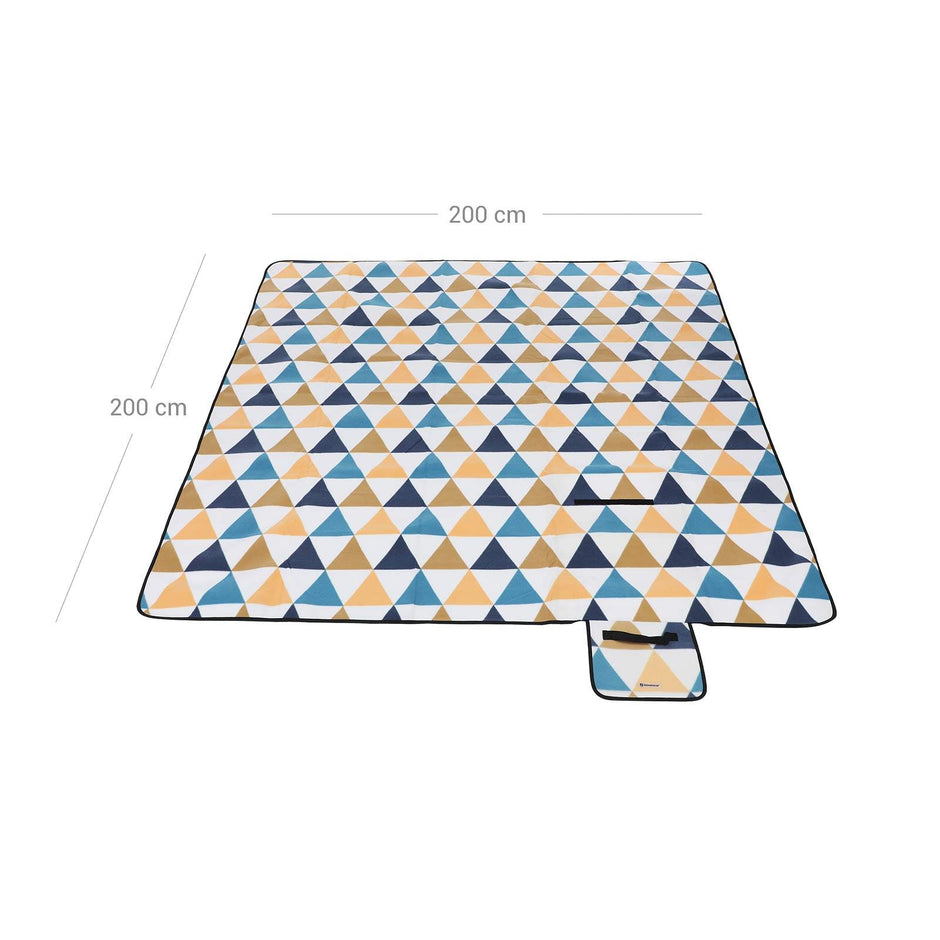 Picnic Blanket – Waterproof – Multi-Color – 200 x 200 cm with Handle