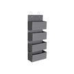 Over-Door Storage Organiser – Fabric – Grey – 4 Pocket Design for Practical and Spacious Wall Hanging Storage