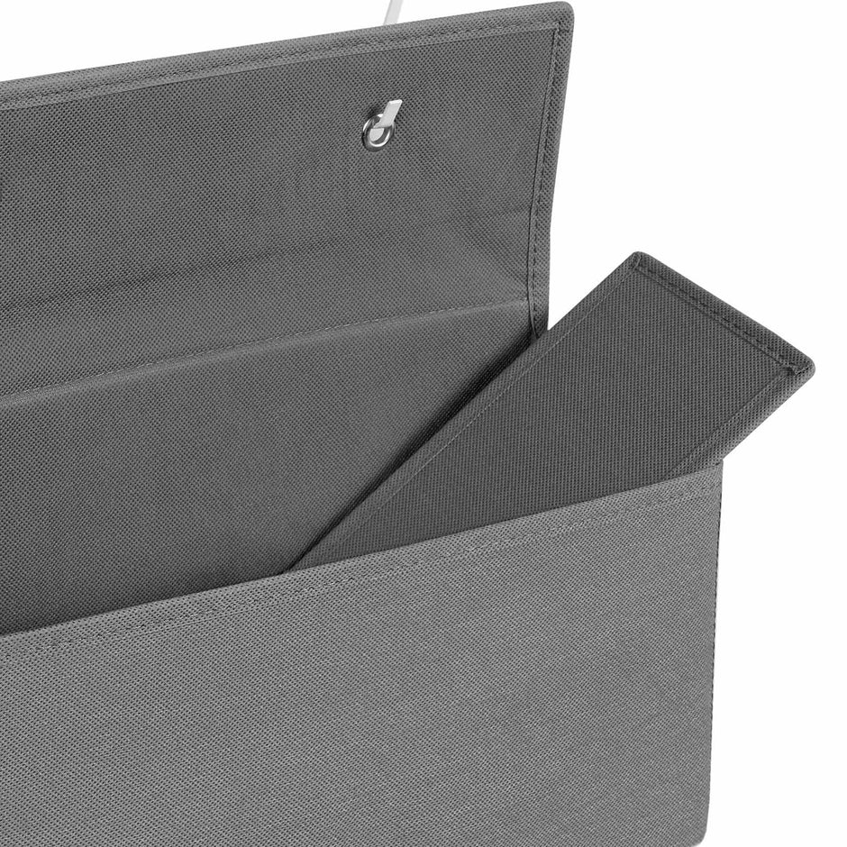 Over-Door Storage Organiser – Fabric – Grey – 4 Pocket Design for Practical and Spacious Wall Hanging Storage