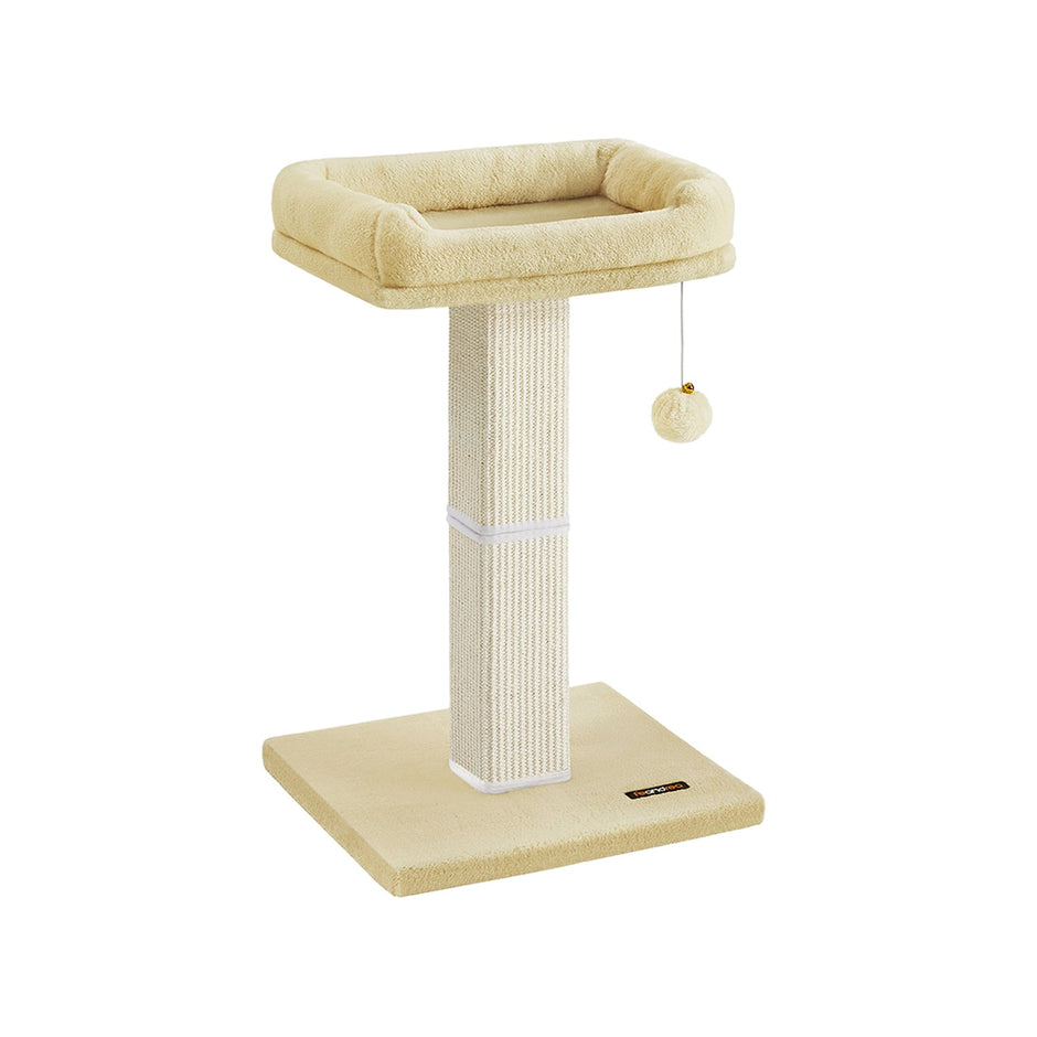 Cat Scratching Post – Woven Sisal – Beige – 71 cm Tall Climbing Tower