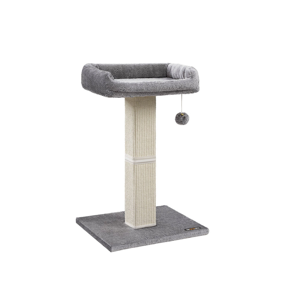 Cat Scratching Post – Wood – Natural – Multi-Level Climbing Tower
