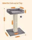 Cat Scratching Post – Wood – Natural – Multi-Level Climbing Tower