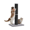 Cat Scratching Post – Sisal – Ink Black – 85 cm Tall with Spring Pompom and Built-in Bell