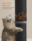 Cat Scratching Post – Sisal – Ink Black – 85 cm Tall with Spring Pompom and Built-in Bell