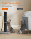 Cat Scratching Post – Sisal – Ink Black – 85 cm Tall with Spring Pompom and Built-in Bell