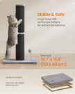 Cat Scratching Post – Sisal – Ink Black – 85 cm Tall with Spring Pompom and Built-in Bell