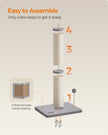 Cat Scratching Post – Sisal – Dove Grey – 85 cm with Spring Pompom
