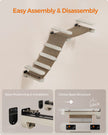 Wall-Mounted Cat Climbing Hammock – Fabric – Grey – Space-Saving Design