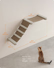 Wall-Mounted Cat Climbing Hammock – Fabric – Grey – Space-Saving Design