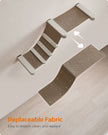 Wall-Mounted Cat Climbing Hammock – Fabric – Grey – Space-Saving Design
