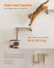 Wall-Mounted Cat Stairs – Wood – Natural Finish – Includes Shelf and Self-Groomer