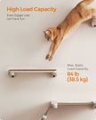 Wall-Mounted Cat Shelf – Engineered Wood – Natural Finish – Comfortable Felt Pad