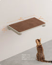 Wall-Mounted Cat Shelf – Engineered Wood – Natural Finish – Comfortable Felt Pad