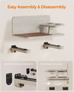 Wall-Mounted Cat Food Station – Wood – Natural Finish – Elevated Bowls Design